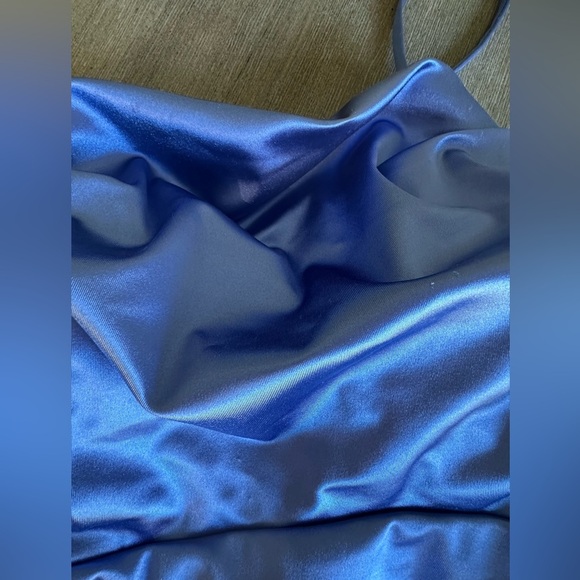 Emerald Sundae Satin Mini Dress in Blue (Macys) - Picture 8 of 12